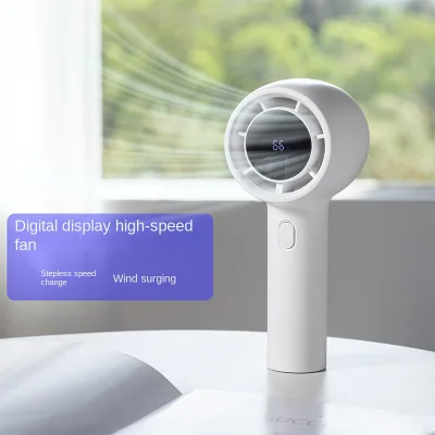 Cross-Border New 100ml Portable Handheld Fan High-Speed Digital Display Office Fan Infinite USB Power Source Foldable Table