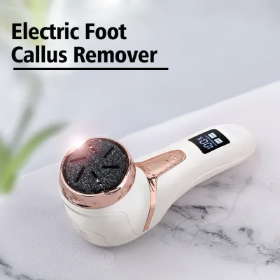 Handheld Portable Electric Foot Callus Remover Foot File Machine Callus Remover for Feet 360 Spin Digital Display Compact