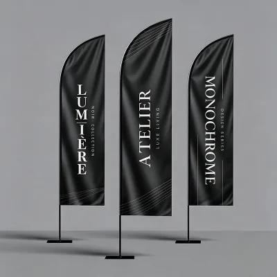 Premium Quality Custom Feather Flags with Teardrop Banner Shape and UV Protected Printing