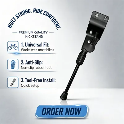 Stable Parking Fixed Bike Stand 3 Hole Non Adjustable Cast Iron MTB Parts Bicycle Accessories for All 26" MTB