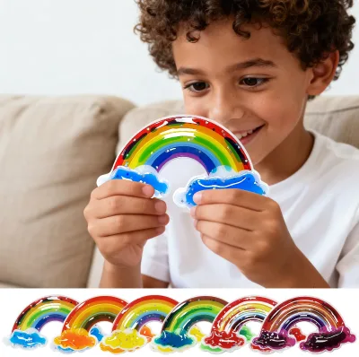 Custom Stress Relief Squishy Toys Soft Rubber Montessori 3D Early Education Equipment Kids DIY Liquid Sensory Toys for Autism