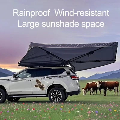 270 Degree Car Side Awning Hot Sell Freestanding UV Protection Four-Season 600D Oxford Quick Automatic Opening Canopy Tent Bulk