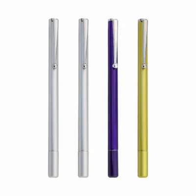 2 in 1 New Design Retractable Business Office Metal Ballpoint Slim Pen for Teachers