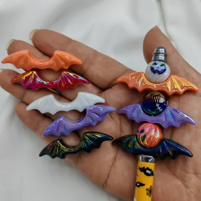 UV-Acrylic Colorful Halloween Bat wings Beads DIY Handmade Loose Beads Necklace Bracelet Pendants Jewelry Accessories