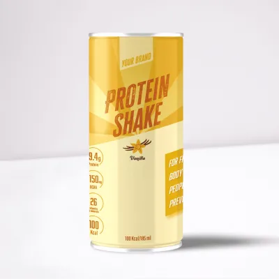 Taiwan Health Products Manufacturers Protein Shake Muscle Enhancer Drink Metal Can Vanilla Flavor 185ml