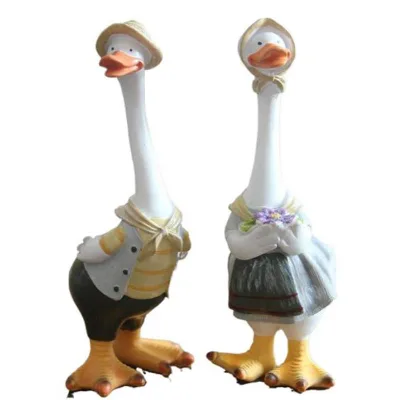 Cute Ducks Family Art Decor Figurine Ornament for Yard Home Garden Patio