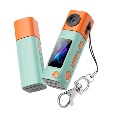 HFL 0.96" TFT Mini Keychain Digital Camera 1080P Micro Thumb Camera Video Recording 128G Memory CMOS Sensor Bag Charm Vlog for