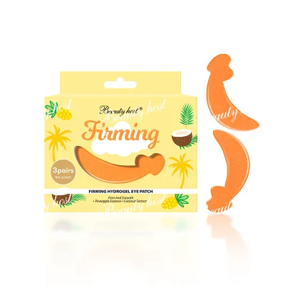 Private Label Herbal Infused Vitamin C Eye Sheet Patches Hydrogel Crystal Collagen Moisturizing Brightening Remove Dark Circles