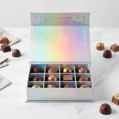 High-end Food Grade Chocolate Box Book-Shaped Magnetic Closure Sweet Desserts Paper Boxes for Food Packaging