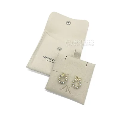 Jewelry Pouches Mini Bag Custom logo Jewelry Travel Pouch With Insert Pad