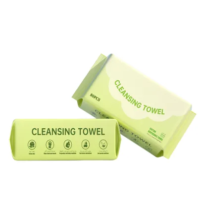 OEM Disposable 2 Ply Spunlace Nonwoven Ultra-soft Dry & Wet Wipes for Skin Care and Makeup Removal