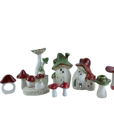 Garden Pots Decoration Ceramic Mushroom Decor Mushroom Pots Decoration Ceramic Mushrooms for Garden Personalized