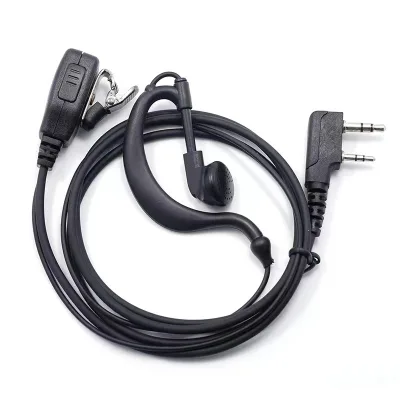 Kenwood Walkie Talkie Headset with High Noise-cancelling PTT Mic 3.5mm Plug Ear Hook Style for Walkie Talkie Users