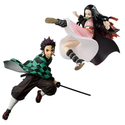 HUAYI Hot Selling Anime Demon Slayer Nezuko Character Model Decoration Collection Toy Action Figure