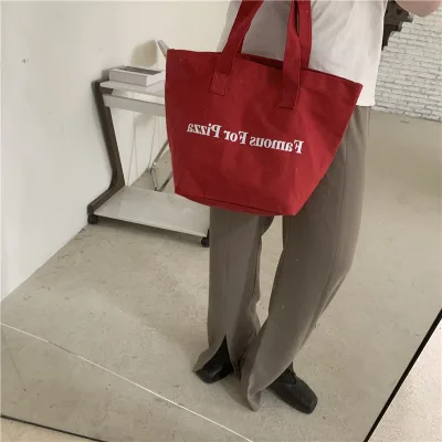 Extra-Large Canvas Shopping Bag - Custom Word Art & 12 Fashionable Color Variations