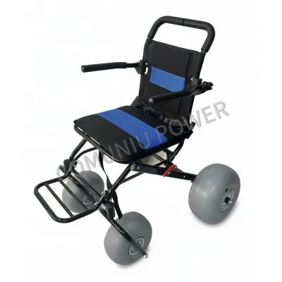 Off Road Lightweight Foldable Beach Wheel chair All Terrain Disabled Beach Wheelchair For Sand