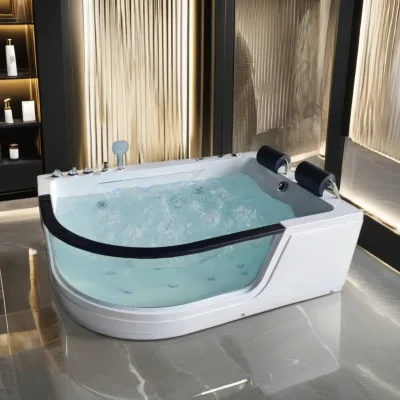 Modern Indoor Spa Tub Hydrotherapy Jetted Bath with Massage Features for Bathroom Use