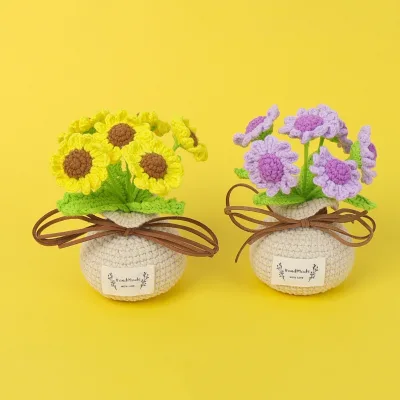 Factory Price Crochet Hook Little Daisy Sewing Kit High Quality Diy Crochet Knitted Flowers