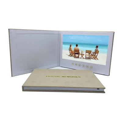 Customized Hardcover 7" 10" IPS/HD Screen Video Brochure Promotional Book
