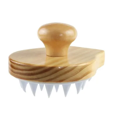 Factory Price Quality Pet Shampoo Brush Hair Scalp Massager Dry Wooden Shampoo Brush