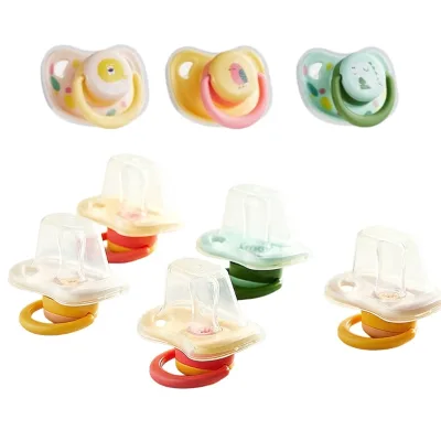 Wholesale Newborn Cartoon Design Food Grade Silicone Soother Soft Safety BPA Free Baby Silicone Pacifier
