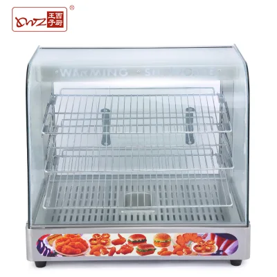 Commercial Stainless steel Warming Showcase Glass Food Display Case for Sale