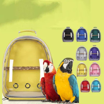 Foldable Bird Parrot Carrier Travel Bag with Perch Stand Travel Lightweight Bird Cage