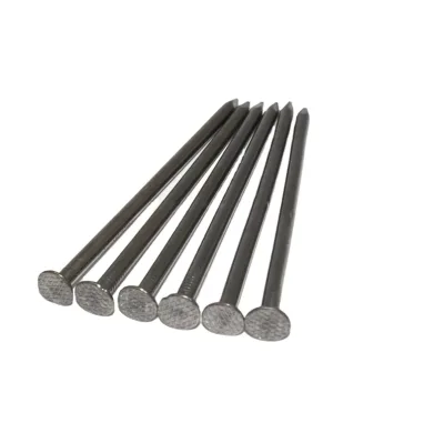 Factory Priced High Quality Yuhuan Brand Black MS Wire Nails Smooth Shank Flat Head for Building Construction Steel Clavos
