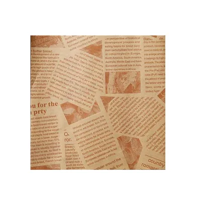 Customized Food Grade Greaseproof Baking Paper Eco-Friendly Disposable Container Liner Food Paper Packaging