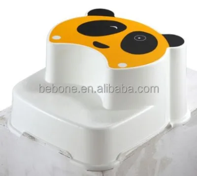 Bear Panda Design Cartoon Printing Plastic 2 Step Stool