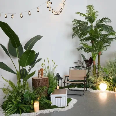Eco-Friendly Indoor Decoration Accessories Artificial Plastic Sunflower Orchid Potted Plants Quality Artificial Trees Flowers