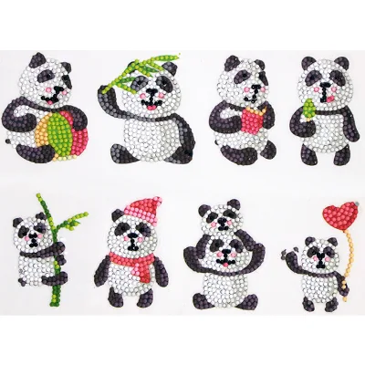 Chinese Panda Diamond Painting Sticker Paper for Kids