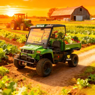 4X4 Electric UTV All-Terrain Field Logistics Vehicle Eec 100km/h Max Speed 120KM Range for Orchard Crop Tool Transport