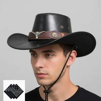Wholesale Retro Knight Wide Brimmed Casual Jazz Sun Party Hats Western Cowboy Fur for Ski Sports Four Seasons Outdoor Activities
