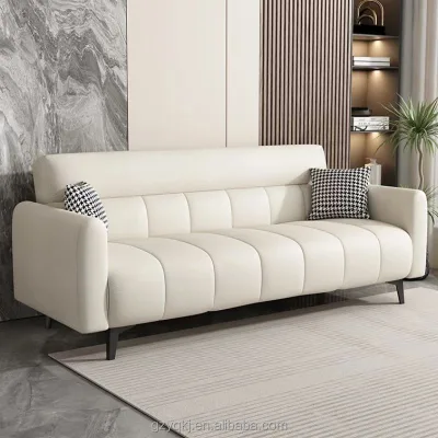 2025 New Simple Modern Dual-Use Convertible Piano Key Sofa Bed Home Rental Living Room Storage Cat Scratch Extendable Sponge