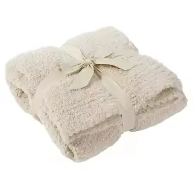 Factory Wholesale Polyester Soft Luxury Knitted Blankets Microfiber Fluffy Very Soft Throw Blanket Bed Sofa