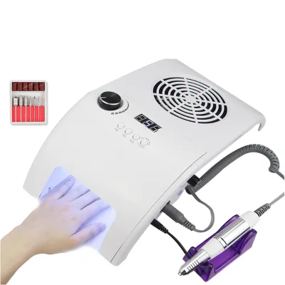 Multi-Functional 3 in 1 Nail Dust Collector and Nail Lamp With Electric Nail Drill with Removable Filter for Easy Cleaning