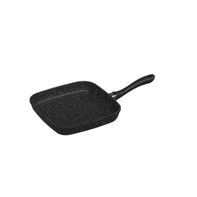 Square Nonstick Marble Paint Induction Die-cast Aluminum Fry Pan Grill Pan Saute Pans