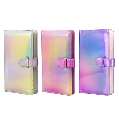 OEM Custom Mini Polaroider Photo Album with Large Capacity Colorful Laser Non-Woven Fabric Inner Core Leather PU Cover Weddings