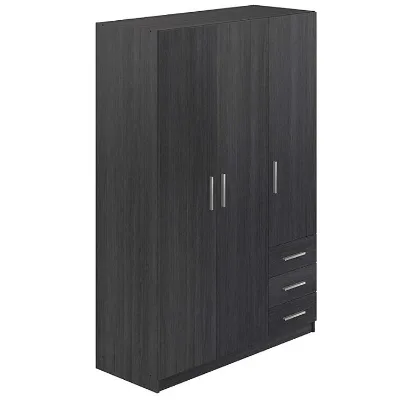 Modern and Stylish High Quality MDF Wooden Wardrobe with 3 Door 3 Drawers