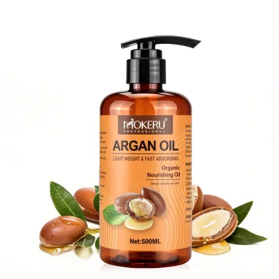 MOKERU 500ML Argan Oil Enhances Hair Toughness Deeply Soothes Scalp Deeply Nourishes Hair Gloss Makes Hair Care Essential Oil