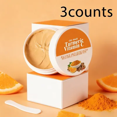 Natural Bentonite Turmeric Vitamin C Clay Mask Oil Control and Pore Narrowing for Improved Skin Face Use