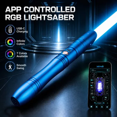 Nexussabers Durable Blade Motion Control Lightsaber Unstable RGB LED Gravity Sensing Glow Sword for Party Best Gift