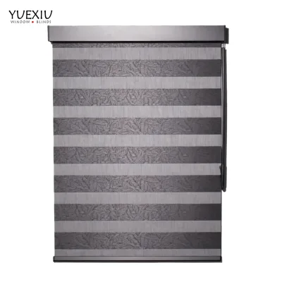 YDF5705 Custom Size Cordless Manual Wand Control Korean Fabric Zebra Print Roller Blinds for Living Room Home Office