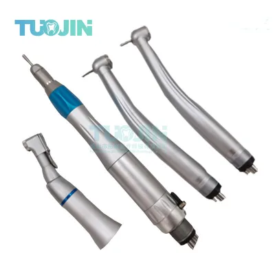 1 Set Key Type Low Speed 2 Pieces Led High Speed and Color Dental Handpiece Student Kit air Turbine Contra Angle Aluminium Box