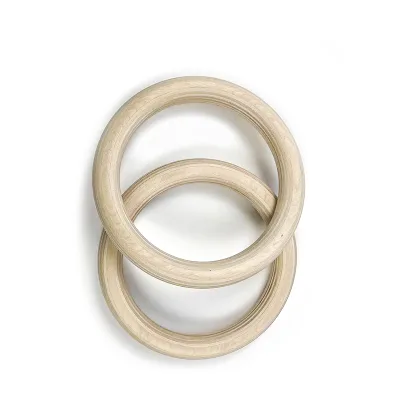 Beech Circle Wooden Gym Rings Birch Wooden Gymnastic Exercise Fitness Accessories Eco-friendly Double Rings