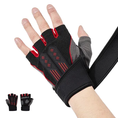 Half Finger Powerlifting Weight Lifting Hand Protection Anti Slip Gym Fitness Gloves