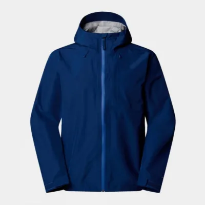 Men Technical Hardshell Rain Jacket Waterproof Windproof Membrane Adjustable Cuffs Hem for Mountain Hiking