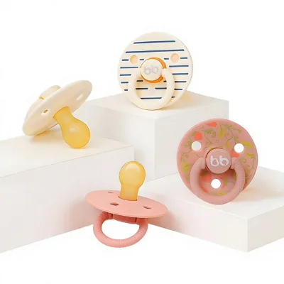Printed Baby Pacifier with Patterned Shield for Infant Soothing