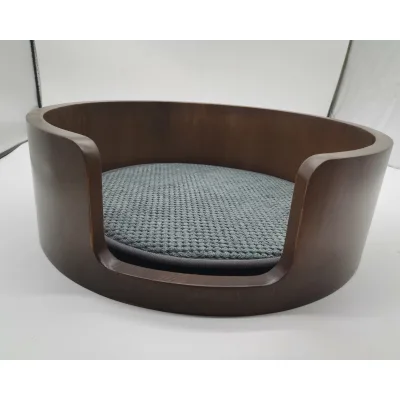 Hot Selling Pet Furniture Kitten Basket Cat Bed  Desk Wooden Kitten Bed With Pad Desk Cat Bed for the Desk